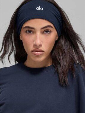 ALO Yoga Navy Performance Conquer Headband - NWT